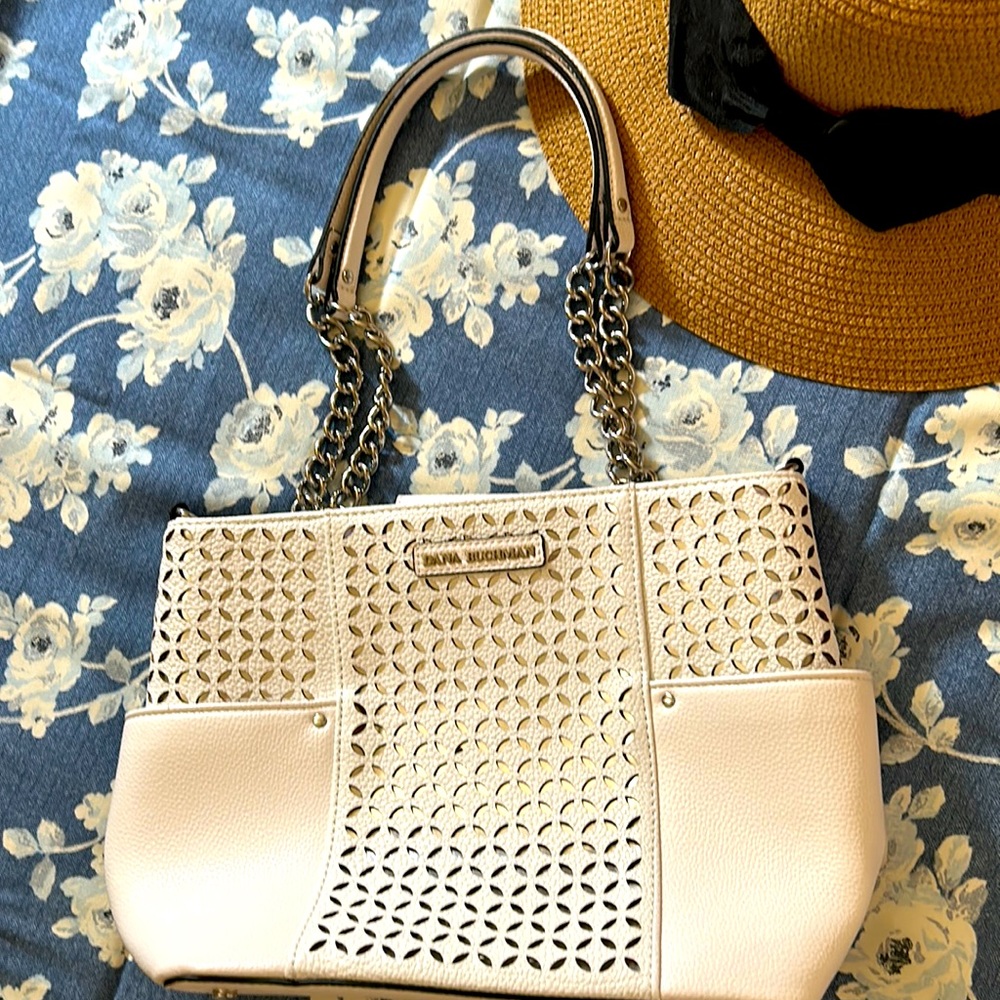 Dana Buchanan white and silver purse new